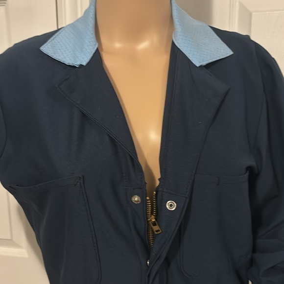 Vintage Women’s overall, coverall, jumpsuit blue size small 1999 metro linen - Picture 2 of 12